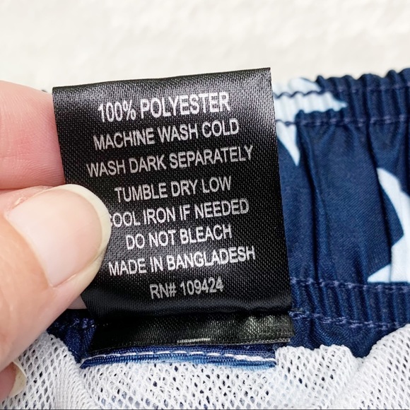 Jake Austin Navy & White Stars Swim Trunks - Picture 6 of 6